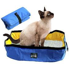 Foldable And Portable Cat Litter Box Pan No Smell Waterproof Litterbox For Pets When Traveling During Car Rides For Rest Cat Litter Box Litter Box Cat Bed