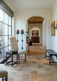 Southwest Style White Cement Adobe Walls And Tile Floor Spanish Decor Spanish Style Homes Home