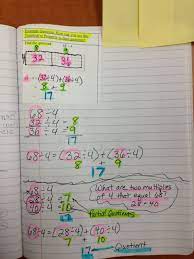 Math Journal Page Using The Distributive Property To Find Quotients Division Math Journal 3rd Grade Math Math Operations