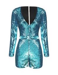 Details About Haoduoyi Women New Years Sparkly Sequin V Neck Party Clubwear Romper Jumpsuit