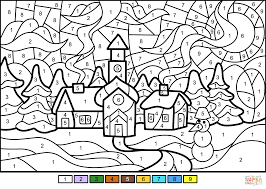Back to coloring pages for adults online. Pin On Winter Christmas Color By Number Pages For Adults And Children