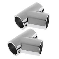 Fishional Store For Sale 2pcs 316 Marine Stainless Steel Boat Hand Rail Fittings 60 Degree Tee 7 8 Buy 100 Authentic Quality Www Telamarck Com Br