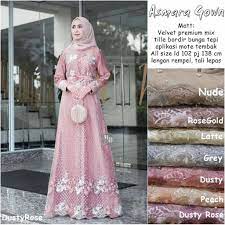 Gamis kekinian ini terlihat elegan dan cocok dikenakan kondangan. Gamis Syari Asmara Gown Dress Condition Gamis Brokat Shopee Singapore