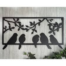 A handcrafted metal construction ready to hang dimensions: Perched Birds Metal Wall Art Bits And Pieces