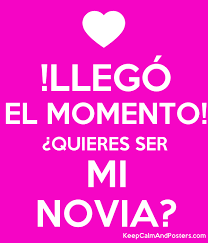 Llego El Momento Quieres Ser Mi Novia Love Quotes Poster Generator Romantic