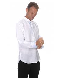 Chemise blanche homme taille s neuve avec etiquetterevers xol et poignets marine et coudes modele actuel achete chez h et m. Chemise Lin Homme Col Mao Ugholin
