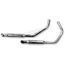 Paughco Chrome 1 3 4 M Pipes W Slash Cut 38 Mufflers And Hanger Bracket 719m Harley Davidson Motorcycle Dennis Kirk