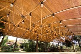 The weight of the roof covering material greatly influences the design of the roof structure and the purling. Http Www Saevfors Se Bamboo 20space 20frame 20structures Aug2012 Pdf