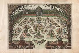 Dutch Garden 1614 From Hortus Floridus One Of The Earliest Florilegia Hortus Floridus Contains R Dutch Gardens Ancient Drawings Landscape Design Drawings