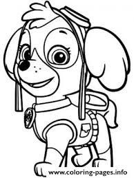 Skye and everest rainbow colouring page. Paw Patrol Skye Ready Coloring Pages Printable