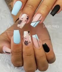 50 Amazing Nail Art Designs For Spring 2020 Page 41 Small Flash In 2020 Short Coffin Nails Designs Pretty Acrylic Nails Coffin Nails Designs