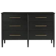 Langley Black Wooden 6 Drawer Dresser 60 6 Drawer Dresser Dresser Drawers Dresser