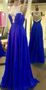 Royal Blue Prom Dresses Royal Blue Prom Dress Silver Beaded Formal Gown Beadings Prom Dresses Evening Gowns Chiffon Formal Gown For Senior Teens Royal Blue Prom Dresses Prom Dresses Blue Evening Dresses Prom
