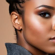 Classic solitaire solitaire rose gold stud earrings with 4 mm ruby