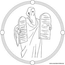 Die Zehn Gebote Mandala Ausmalbild Religion