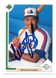 Wil Cordero Signed 1991 Upper Deck Baseball Card