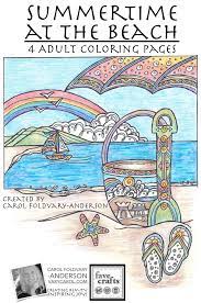 Dream and relax with gorgeous illustrations. 4 Beach Coloring Pages For Adults Free Pdf Favecrafts Com