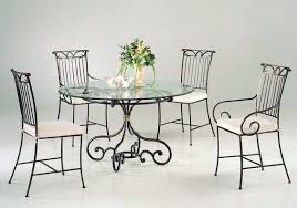 Table A Manger Ronde En Fer Forge Pour 4 Personnes Salle A Manger En Fer Forge Mobilier De Salon Table A Manger Ronde