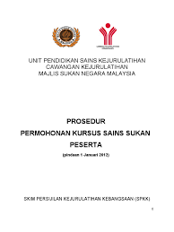 Sains sukan stpm majulah sukan untuk negara . Prosedur Permohonan Kursus Sains Sukan Update131011