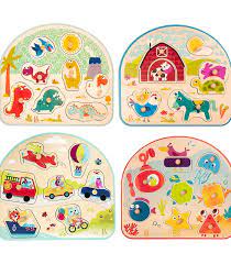 Hape, melissa and doug, beleduc and artiwood. B Toys Wooden Peg Puzzles Assorted Target Australia