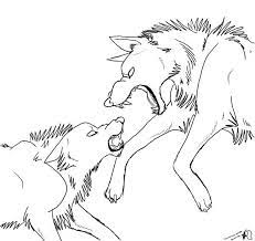Fighting Wolves Template Cool Wolf Drawings Warrior Cat Drawings Animal Sketches