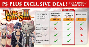 Trails Of Cold Steel Iii Game Preorders