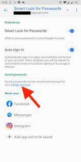How To Turn Off Google Smart Lock For Instagram