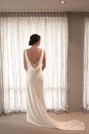 23 Cowl Back Wedding Dresses A Hip Trend For Glamorous Style Cowl Back Wedding Dress Wedding Dresses Back Wedding Dress