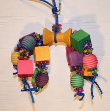 Wood Blocks And Beehives Medium Bird Toy By Whitewingbirdtoys 16 99 Bird Toys Parrot Toys Shaped Crayons
