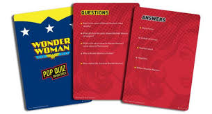It's like the trivia that plays before the movie starts at the theater, but waaaaaaay longer. Dc Comics Wonder Woman Pop Quiz Trivia Deck By Darcy Reed Hardcover Barnes Noble
