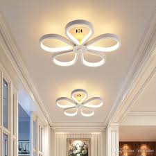 2020 Modern Kitchen Ceiling Lights Fixture Decoration Plafonnier White Black Creative Flower Hanging Led Ceiling Lamp Bedroom Hallway From Ledleader 52 77 Dhgate Com