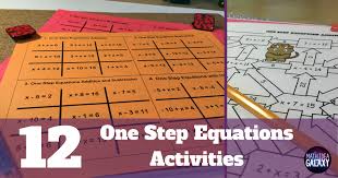 Simplify using the inverse of addition or subtraction. 12 One Step Equation Activities That Are Out Of This World Idea Galaxy