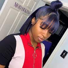 Ula Hair Human Hair Vendor On Instagram Blue Bob Tag The Source Wig Lacewig Lacefrontal Wigs Hair Styles Hair Relaxed Hair