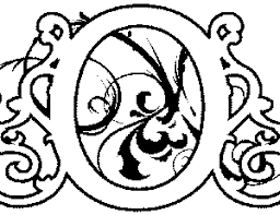 Illuminated O Coloring Page