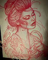 Jeff Norton Tattoos Illustrations Original Art Page 1 Japanese Tattoo Japanese Tattoo Designs Geisha Tattoo Design