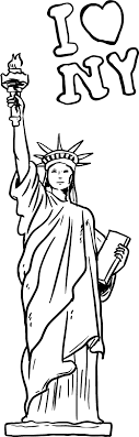 The statue of liberty (liberty enlightening the world; Sticker Mural Dessin Statue De La Liberte Tenstickers