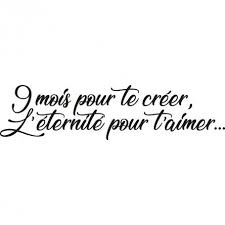 Stickers 9 Mois Pour Te Creer L Eternite Pour T Aimer Citation Enfants Stickers Citation Texte Biblique