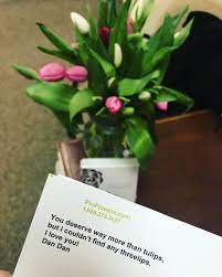 Wondering what to do when your boyfriend gives away your hamilton tickets? My Boyfriend S Note With His V Day Flower Delivery Today Funny