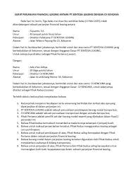 Aturan denda di leasing sebenarnya sudah tertuang didalam perjanjian kredit, artinya leasing memang punya hak untuk menagihnya. Contoh Surat Tagihan Leasing Contoh Surat