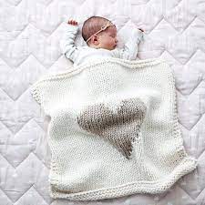 la couverture originale de bebe coeur doux avec une magnifique nouvelle couleur coeur neutres beige couverture bebe tricot couverture bebe couverture tricotee