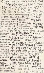 Skinnylove Bon Iver Skinny Love Music Lyrics