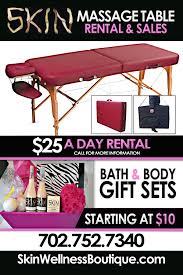 Massage Table Rental Las Vegas Skin Wellness Boutique Offers Massage Table Sales And Rental For 25 A Day W Bath Body Gift Sets Bath And Body Massage Table