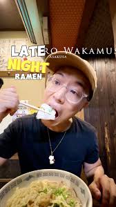 A solo ramen experience at 2AM in Tokyo, Japan 🍜, 📍 Mendokoro Wakamusha  Asakusa , 2 Chome-27-12 Nishiasakusa, Taito City, Tokyo 111-0035, Japan,  open daily 11am-4pm