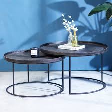 Nesting tables, set of 235 3/8x19 5/8 . Round Nesting Coffee Tables Terrain