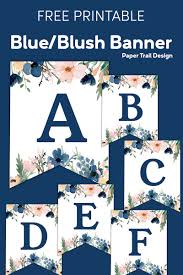 This font is a classic design so it's is the perfect set to. Blue Pink Floral Banner Letters Free Printable Paper Trail Design