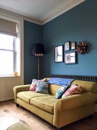 Living Room Walls Painted In Stone Blue Woodwork And Ceiling In Strong White Farrow And Ball Blue Living Room Living Room Colors Blue Living Room Decor