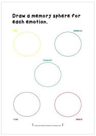 Social Work Worksheet Inspired By Pixar S Inside Out Draw A Memory Sphere For Each Emotion Social Work Worksheets Social Work Activities Social Work