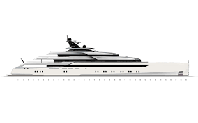 In total, the yacht provides accommodation for a total of 16 guests in eight staterooms. 100m Concept H2