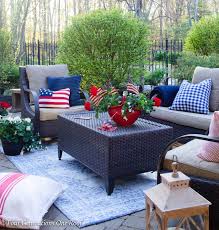 Patriotic Decor Ideas Blue Patio Decor Blue Patio Red Decor