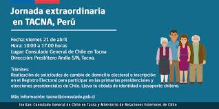 Ahora, el futuro de estos comicios está en duda. Jornada Especial De Atencion En Tacna Peru Chile En El Exterior